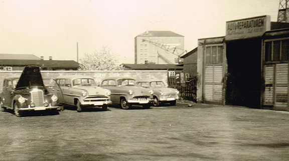 Historie des Autohaus Hamann Gelände das Autohaus in frühen Jahren