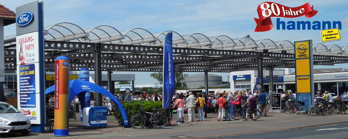 80 Jahre Jubiläum Autohaus Hamann Jubiläumsfeier 80 Jahre im Authohaus